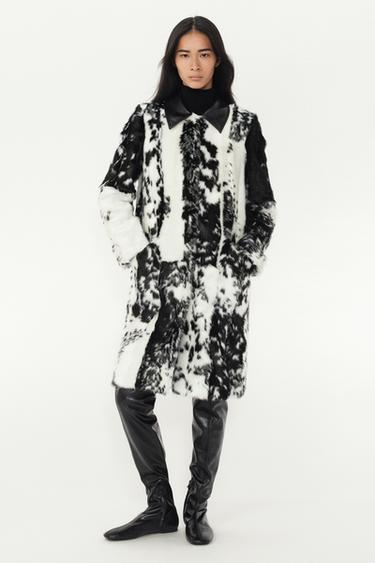 ANIMAL PRINT COAT - THE ITEM ZARA WOMAN - Black / White by Zara
