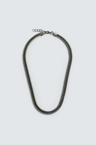 METAL CHAIN LINK NECKLACE - Silver by Zara