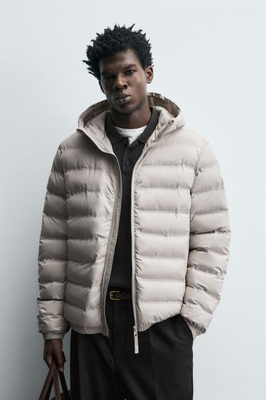 WATER-REPELLENT LIGHTWEIGHT PUFFER JACKET - Stone by Zara