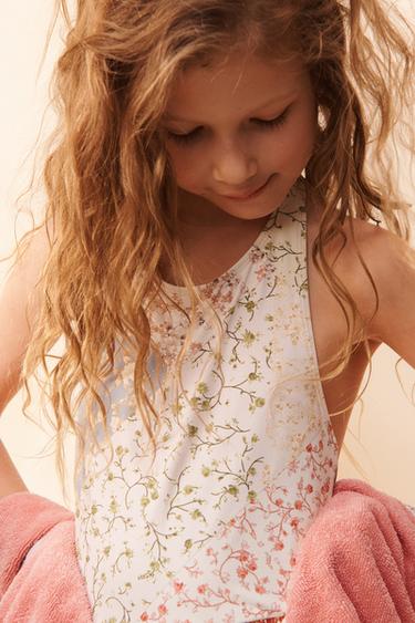 LIMITED EDITION PATCHWORK HALTER SWIMSUIT - Ecru / Marl by Zara