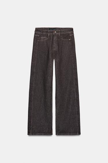 JEANS Z1975 LOOSE STRAIGHT MID-WAIST - Brown by Zara
