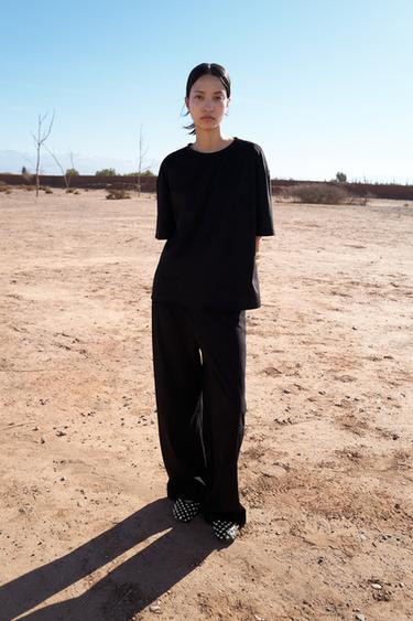 FAUX SUEDE TOP - Black by Zara - Image 0