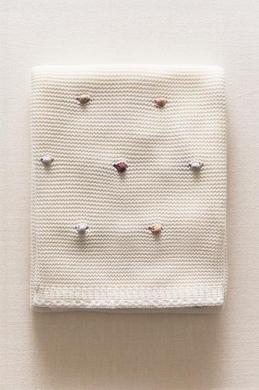 CHILDREN’S KNIT BLANKET - Multicoloured by Zara