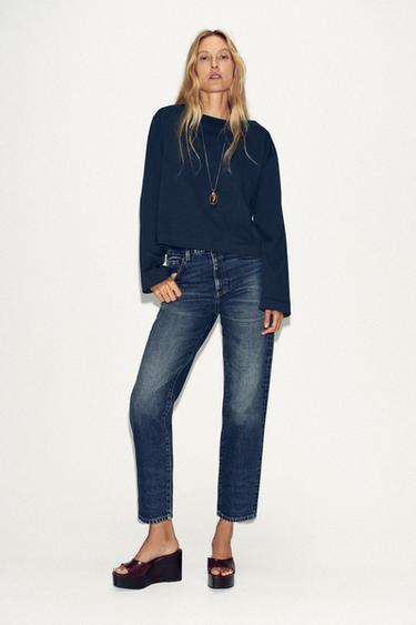 BOAT NECK T-SHIRT - Navy blue by Zara - Image 0