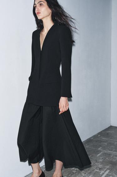 COMBINED BLAZER DRESS ZW COLLECTION - Black by Zara