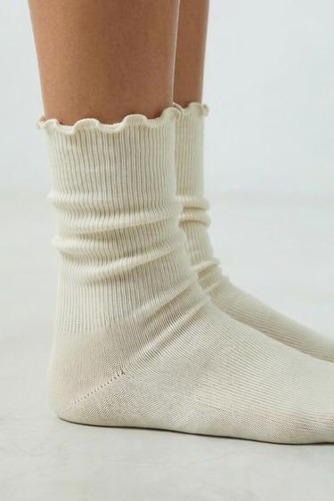 3-PACK OF TERRY MID-CALF SOCKS - Light beige by Zara