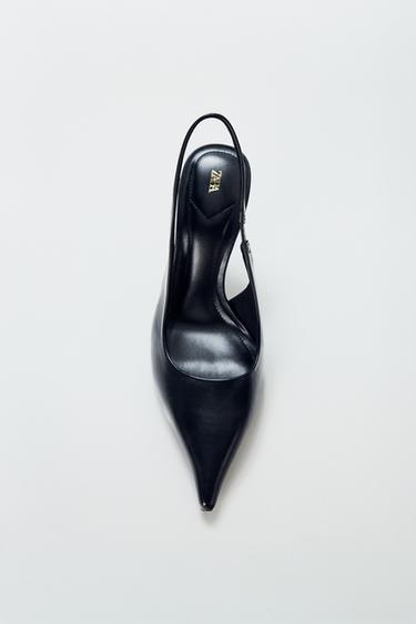 HIGH-HEEL SLINGBACK SHOES - Black by Zara