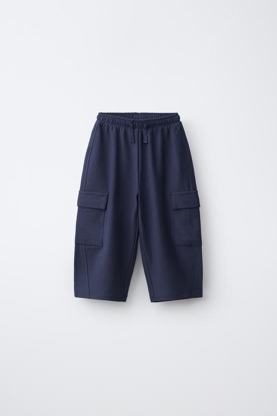 INTERLOCK CARGO TROUSERS - Navy blue by Zara - Image 0