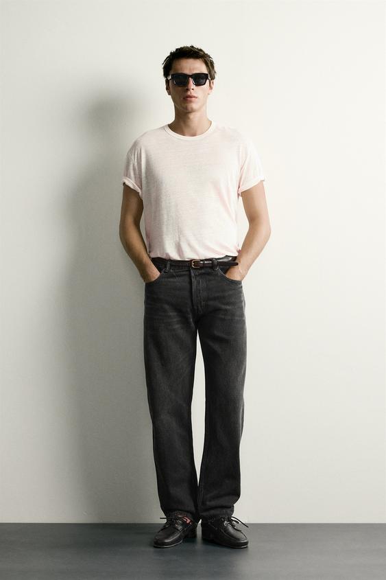 STRAIGHT-LEG JEANS - Charcoal by Zara - Image 0