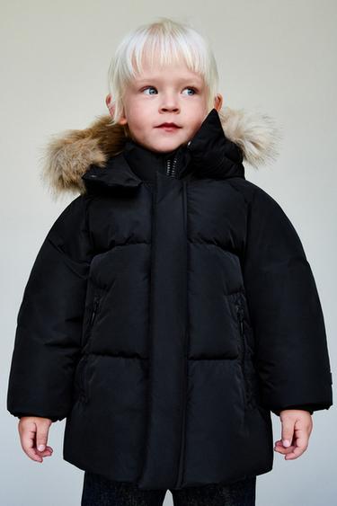 LONG FEATHER DOWN PUFFER JACKET, WATER-REPELLENT AND WIND-RESISTANT - Black by Zara