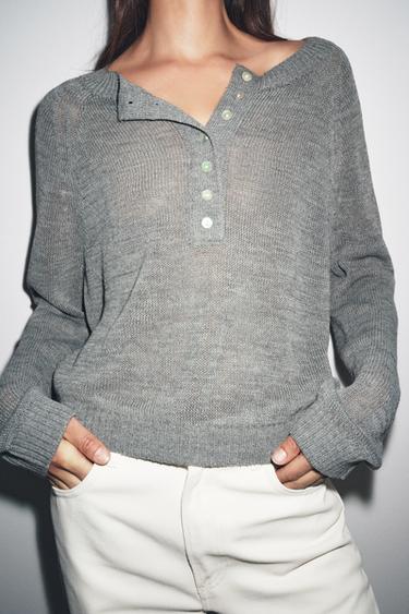 KNIT BAKER SWEATER - Grey marl by Zara