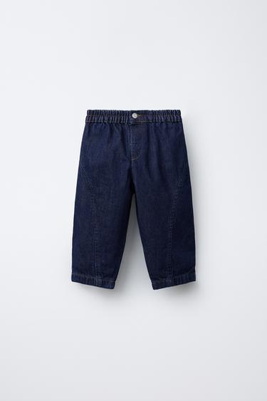 BAGGY STITCHED JEANS - Blue by Zara