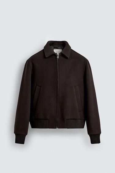 WOOL - CASHMERE MANTECO ® JACKET - Dark brown by Zara