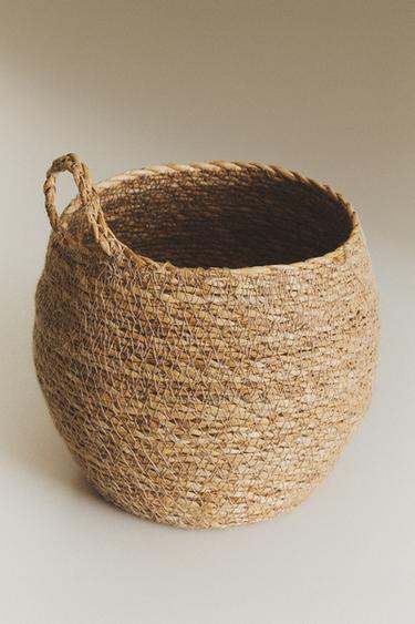 SEAGRASS OVAL BASKET - Light beige by Zara