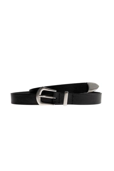 LEATHER BELT - Black by Zara