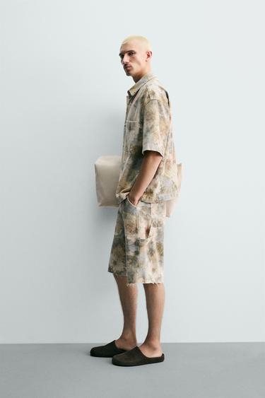 FADED FLORAL PRINT RELAXED FIT BERMUDA SHORTS - Multicoloured by Zara