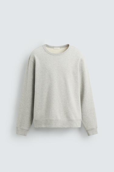 BASIC CREW NECK SWEATSHIRT - Grey marl by Zara