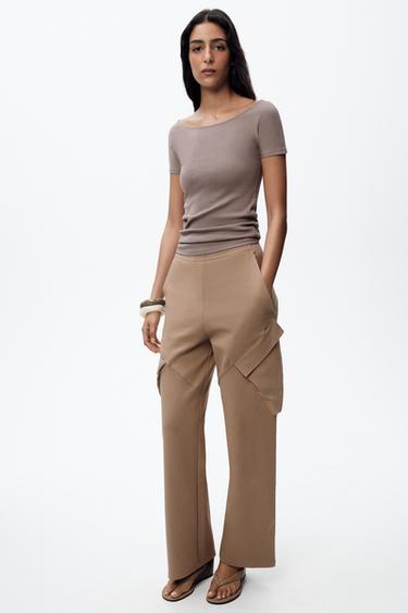 SHORT SLEEVE T-SHIRT - Mink by Zara - Image 0