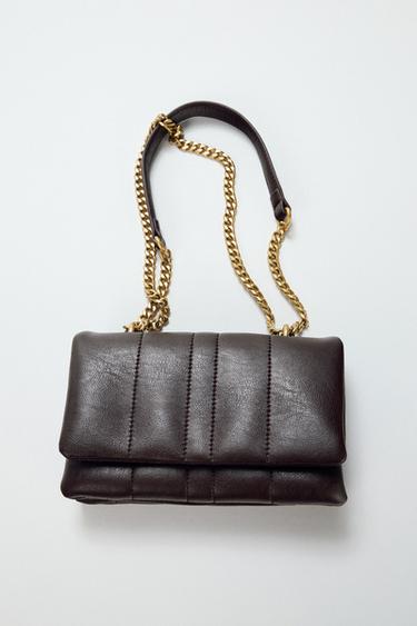 QUILTED MINI CROSSBODY BAG - Chocolate by Zara