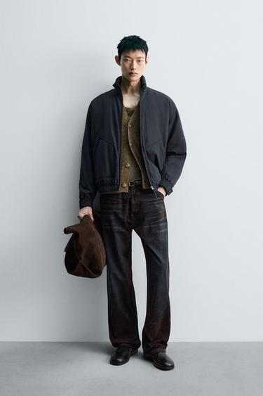 WATER-REPELLENT PADDED TECHNICAL JACKET - Navy blue by Zara