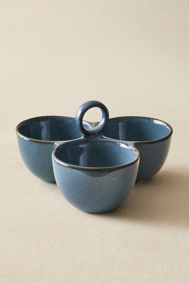TRIPLE SNACK BOWL - Blue by Zara