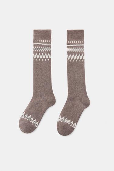 SKI COLLECTION SOCKS - Light mink by Zara