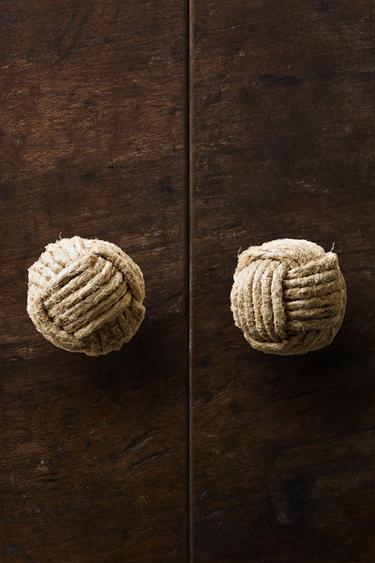 PACK OF KNOTTED DOOR KNOBS (PACK OF 2) - Light beige by Zara
