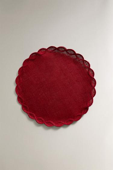 CHRISTMAS RAMIE CHAIN PLACEMAT - Red by Zara
