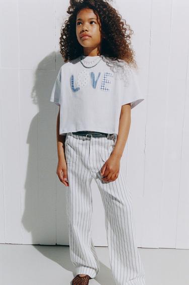 PATCH T-SHIRT - Sky blue by Zara