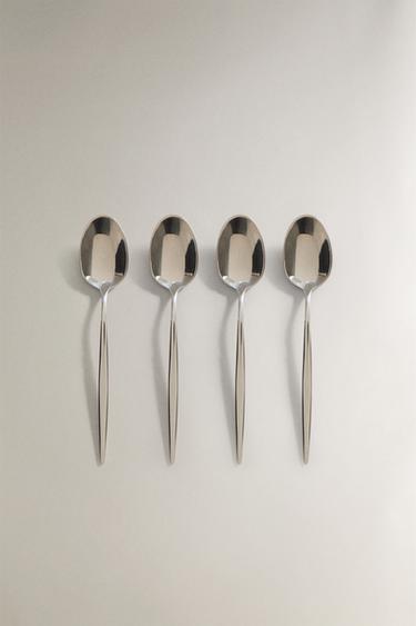 PACK OF COFFEE SPOONS WITH THIN HANDLES (PACK OF 4) - Steel by Zara - Image 0