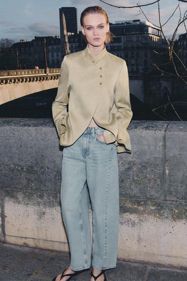 ZW COLLECTION LIMITED EDITION RUFFLE BLAZER - Beige by Zara