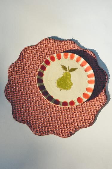 YELLOW FLORAL PAPER PLACEMAT - Pink by Zara
