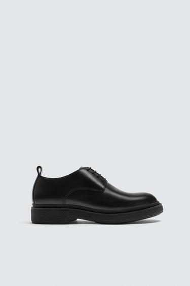 CHUNKY LEATHER SHOES - Black by Zara