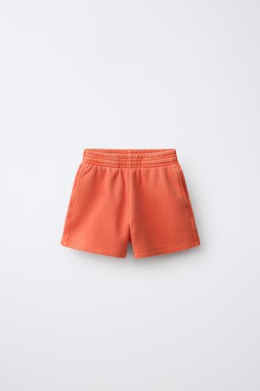PLAIN PIQUÉ BERMUDA SHORTS - Orange by Zara