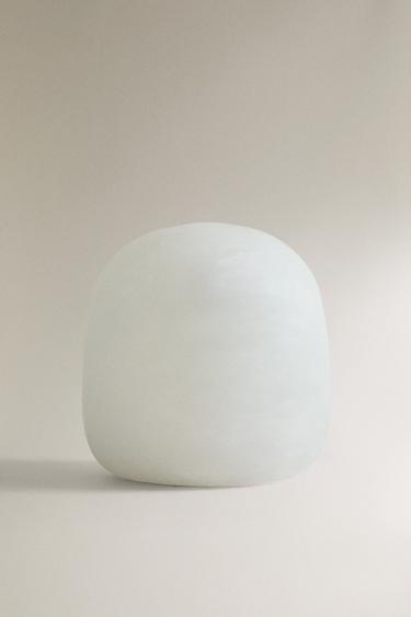 SEMI-OVAL ALABASTER TABLE LAMP - Ecru by Zara