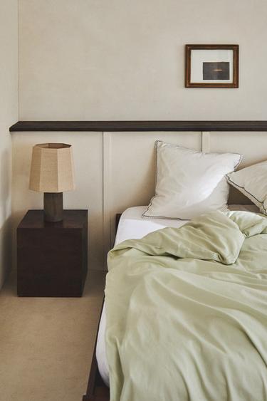 SATEEN DUVET COVER (300 THREAD COUNT) - Mint by Zara