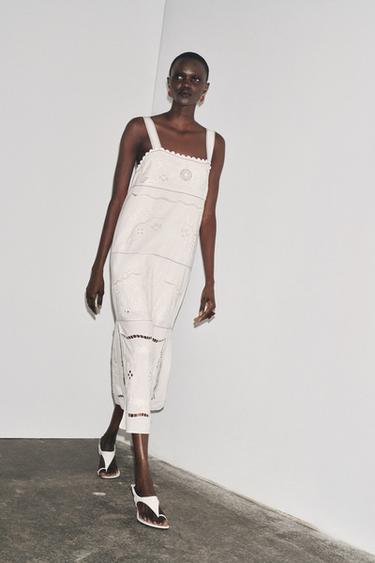 ZW COLLECTION EMBROIDERED STITCHED DRESS - Ecru by Zara - Image 0