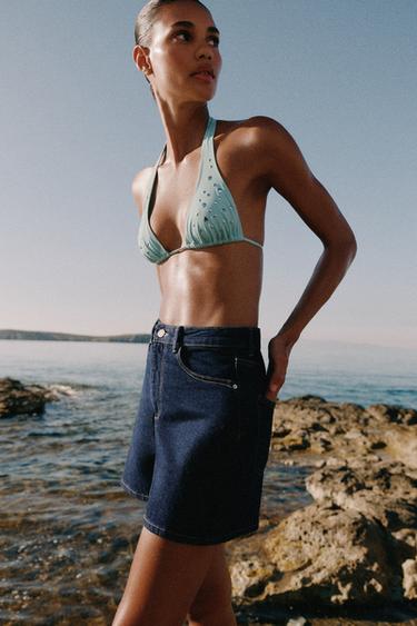 Z1975 MOM FIT SHORTS - Blue by Zara