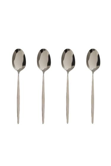PACK OF DESSERT SPOONS WITH THIN HANDLES (PACK OF 4) - Steel by Zara