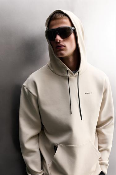 TECHNICAL HOODIE - ecru-white by Zara