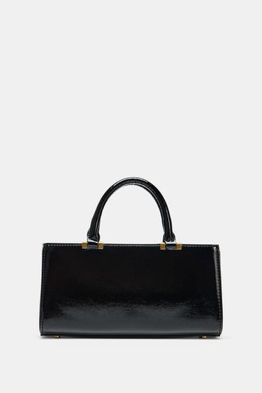 TEXTURED MINI HANDBAG - Black by Zara