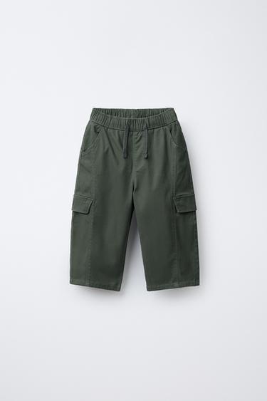 SOFT TOUCH CARGO TROUSERS - Petrol blue by Zara - Image 0