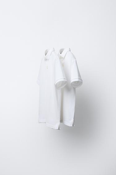 PACK OF TWO PIQUÉ POLO SHIRTS - White by Zara - Image 0