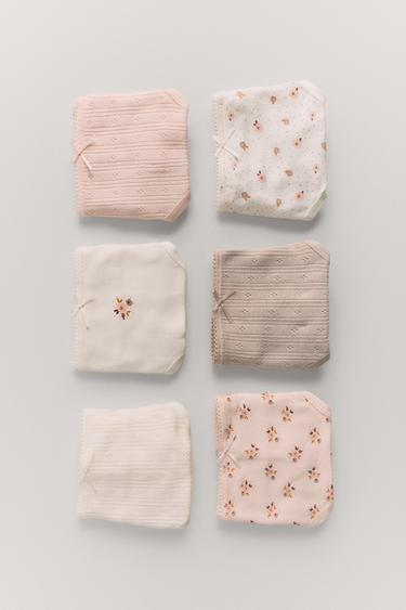 AGES 1 1/2-6/ SIX-PACK OF FLORAL PRINT BRIEFS - Dusty pink by Zara