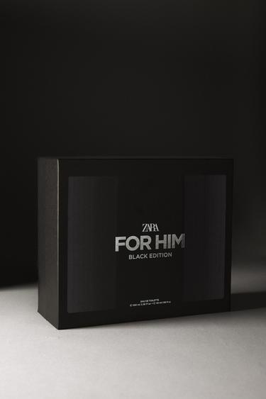 FOR HIM BLACK EDITION EDT SET 100 ML / 3.38 oz + 50 ML / 1.69 oz - TINTED LEATHER by Zara