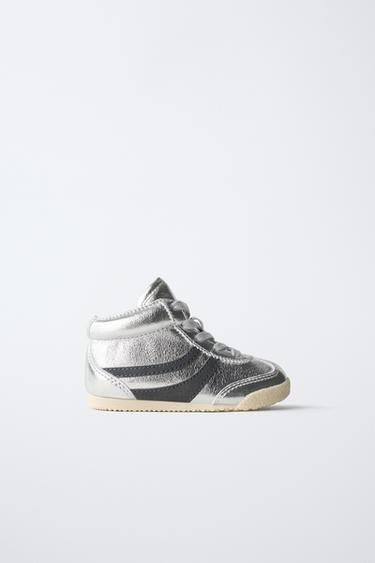 FASHION HIGH-TOP SNEAKERS - Silver by Zara