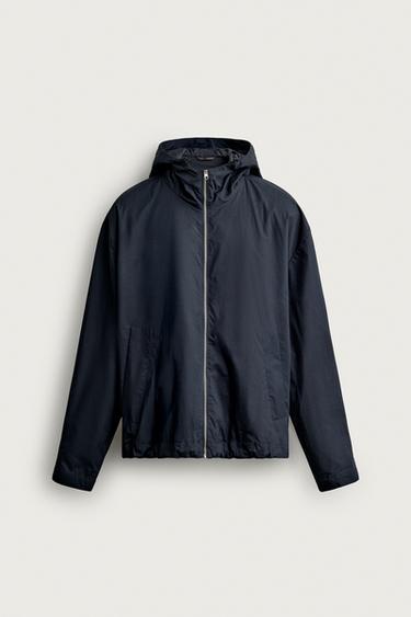 LIGHTWEIGHT REGULAR FIT POPLIN JACKET - Navy blue by Zara