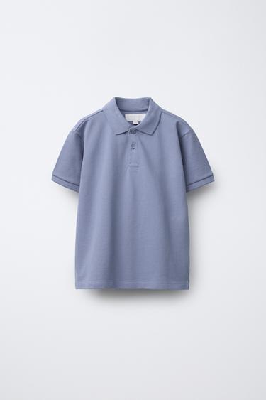 BASIC PLAIN POLO SHIRT - Light blue by Zara