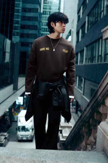 WASHED LEATHER EFFECT JACKET - Black by Zara