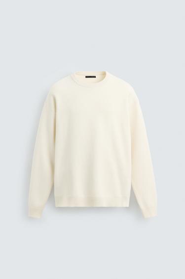 SOFT TEXTURED SWEATER - Oyster-white by Zara